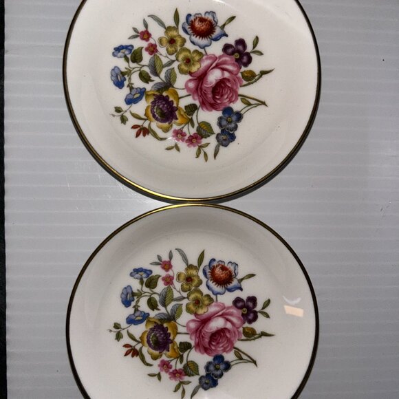 Royal Worcester Bone China Floral Vanity Set, NIB, Vintage - Picture 5 of 6